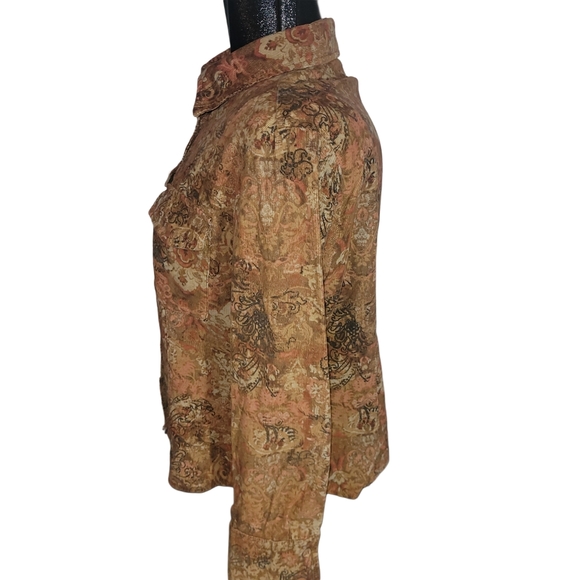 Urban Haggar Orange & Brown Corduroy Shirt M - Picture 5 of 7